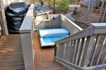 The upper deck leads to the Hot Tub and Lower Deck